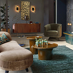 Бра с мраморным декором Marble Brass Laurel Wall Lamp варинант исполнения - 2 | Loft Concept в Уфе