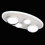 Потолочный светильник овальной формы белого цвета с 4-мя лампами Lunar Pebbles варинант исполнения - 4 | Loft Concept в Уфе