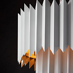 Люстра белая с гофрированным двойным абажуром Corrugated Double Lampshade варинант исполнения - 4 | Loft Concept в Уфе