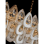 Люстра овальная с многослойными белыми и прозрачными подвесками Character Chandelier варинант исполнения - 4 | Loft Concept в Уфе