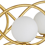 Люстра с закругленным каркасом золотого цвета и белыми плафонами Round Curl варинант исполнения - 1 | Loft Concept в Уфе