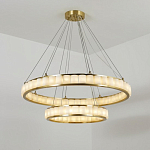 Люстра с 2-мя кольцами из натурального камня с регулируемыми плафонами Durability of Stone варинант исполнения - 2 | Loft Concept в Уфе