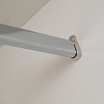 Шкаф бежевый двухдверный с полками и штангой Eccentricity варинант исполнения - 5 | Loft Concept в Уфе