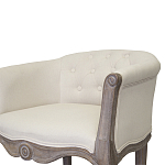 Кресло низкое в стиле прованс Бежевый Лен Louis French Armchair  варинант исполнения - 4 | Loft Concept в Уфе