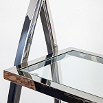 Металлический стеллаж со стеклянными полками Molecule варинант исполнения - 4 | Loft Concept в Уфе