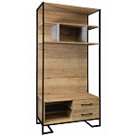 Стеллаж под TV в стиле лофт с открытыми полками и 2-мя ящиками Urban Style Space варинант исполнения - 1 | Loft Concept в Уфе