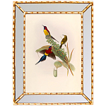 Постер с изображением птиц и цветов в зеркальной раме Blooming Birds Poster варинант исполнения - 4 | Loft Concept в Уфе
