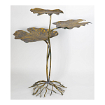 Столик приставной с тремя столешницами Тропические листья Tropical Forest gold варинант исполнения - 2 | Loft Concept в Уфе