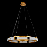 Люстра в виде кольца из натурального камня Golden Alavastor варинант исполнения - 2 | Loft Concept в Уфе
