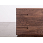 Прикроватный столик деревянный с 2-мя ящиками Moon Walnut Furniture варинант исполнения - 4 | Loft Concept в Уфе