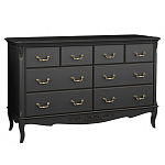 Комод черный из массива бука в стиле прованс Black Provence варинант исполнения - 1 | Loft Concept в Уфе