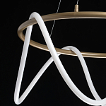 Люстра подвесная круглая золотого цвета с белыми изогнутыми световыми линиями Luke Lampco Tracer Lamp варинант исполнения - 8 | Loft Concept в Уфе