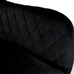 Барный стул вращающийся со спинкой и подлокотниками Douglas Rhombus Черный Велюр варинант исполнения - 3 | Loft Concept в Уфе