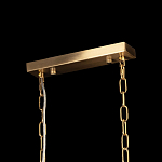 Люстра прямоугольная на цепях с прозрачными трубками и волнистым краем Nembus варинант исполнения - 12 | Loft Concept в Уфе