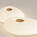 Потолочный светильник с тремя овальными матовыми плафонами TRIDalmen варинант исполнения - 2 | Loft Concept в Уфе