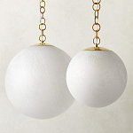 Подвесной светильник в форме шара из белого текстурного стекла Atmosphere варинант исполнения - 2 | Loft Concept в Уфе