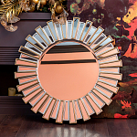 Зеркало круглое с лучами из зеркальных фацетов Silver Facet варинант исполнения - 3 | Loft Concept в Уфе