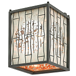 Бра с круглой зеркальной вставкой с эффектом ржавчины Stunning Radiance варинант исполнения - 3 | Loft Concept в Уфе