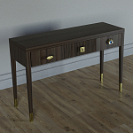 Дизайнерский Письменный стол Elsa Dreams Walnut с тремя ящиками варинант исполнения - 3 | Loft Concept в Уфе