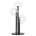 Настольная лампа с тремя прозрачными куполообразными плафонами и черным металлическим основанием Flos Wireline Lighting варинант исполнения - 1 | Loft Concept в Уфе