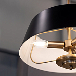 Подвесной светильник с конусовидным металлическим абажуром черного цвета Kichler варинант исполнения - 10 | Loft Concept в Уфе