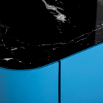 Тумба прикроватная чёрно-голубая с  ящиком Blue Cabinet варинант исполнения - 3 | Loft Concept в Уфе