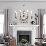 Люстра серебряного цвета с состаренным эффектом и декоративным подвесным шаром Kichler варинант исполнения - 3 | Loft Concept в Уфе