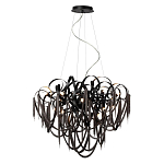 Люстра подвесная с объемной композицией из скрученных лент и металлических цепочек Atlantis Chain варинант исполнения - 4 | Loft Concept в Уфе