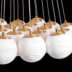 Люстра подвесная круглая с сферическими плафонами из натурального камня Glowing Spheres варинант исполнения - 3 | Loft Concept в Уфе