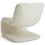 Кресло изогнутое с обивкой из ткани букле Smooth Bend Boucle Chair варинант исполнения - 4 | Loft Concept в Уфе