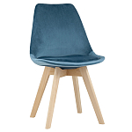 Стул с мягким велюровым сиденьем Arvika Blue варинант исполнения - 1 | Loft Concept в Уфе