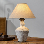 Настольная лампа с керамическим фактурным основанием и тканевым абажуром Eastern Tale варинант исполнения - 3 | Loft Concept в Уфе
