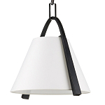 Подвесной светильник в форме конуса с белым тканевым абажуром и чёрным каркасом Stylish Solution варинант исполнения - 3 | Loft Concept в Уфе