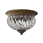 Потолочный светильник с чашеобразным плафоном из толстого волнообразного стекла и широким узорчатым основанием Hinkley варинант исполнения - 9 | Loft Concept в Уфе