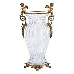 Ваза прозрачная с бронзовыми ручками в виде ангелов Eden Garden варинант исполнения - 1 | Loft Concept в Уфе