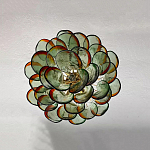 Люстра стеклянная с зелеными лепестками Green Leaf Fall варинант исполнения - 4 | Loft Concept в Уфе