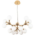 Люстра с плафонами из стеклянных шаров Pearls Suspension Gold Chandelier варинант исполнения - 2 | Loft Concept в Уфе