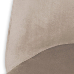 Барный стул со спинкой и металлической подставкой на 4-х деревянных ножках Бежевый Велюр Vendramin Chair варинант исполнения - 3 | Loft Concept в Уфе