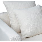 Дизайнерское кресло мягкое с обивкой из рогожки кремового цвета Decoration of Everything варинант исполнения - 2 | Loft Concept в Уфе