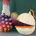 Статуэтка фантастический фрукт Exotic Tropical Fruit orange and white 67 варинант исполнения - 1 | Loft Concept в Уфе