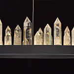 Люстра с двумя кольцами черного цвета с хрустальными элементами QUARTZ CRYSTAL варинант исполнения - 7 | Loft Concept в Уфе