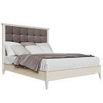 Кровать из массива бука с мягким изголовьем Tasteful Furniture варинант исполнения - 1 | Loft Concept в Уфе