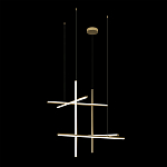 Люстра с 6-ю  пересекающимися цилиндрическими плафонами на тонких тросах Trumpet tube варинант исполнения - 5 | Loft Concept в Уфе