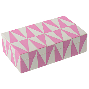 Шкатулка Pink Triangles Bone Inlay Box