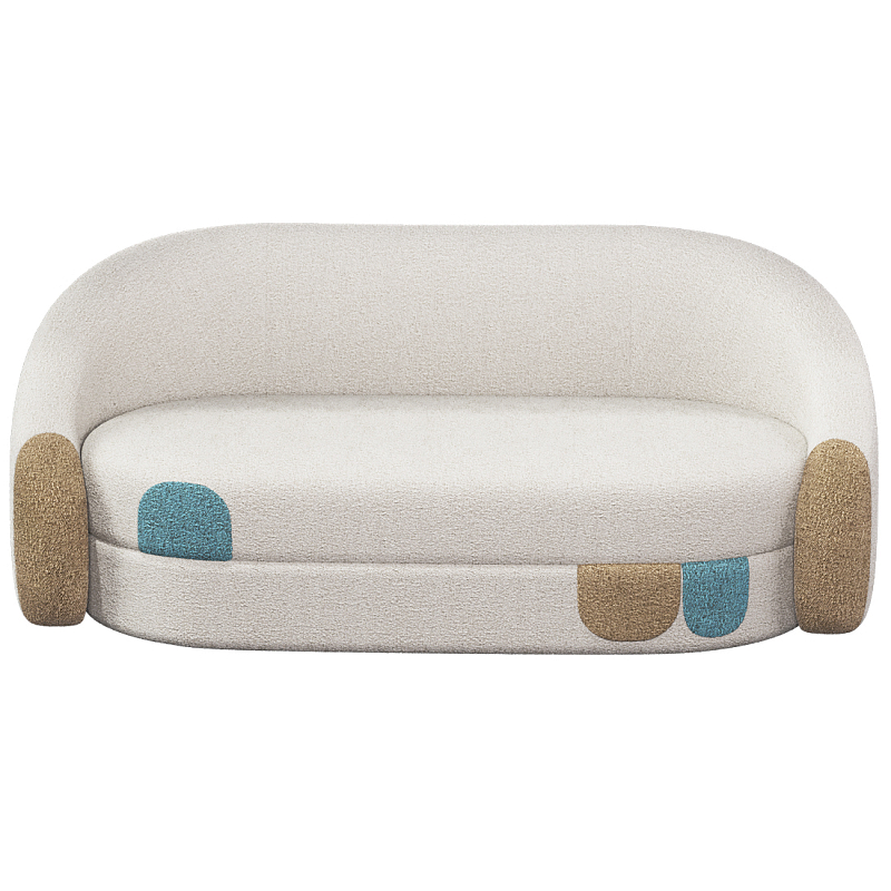 Дизайнерский Диван Undina Молочный Песочный Голубой в Уфе | Loft Concept 