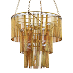 Люстра трёхъярусная золотого цвета Metal Tentacles варинант исполнения - 1 | Loft Concept в Уфе