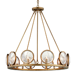 Люстра круглая с прозрачными рельефными плафонами Crystal Prism варинант исполнения - 1 | Loft Concept в Уфе