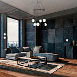 Люстра светодиодная с 6-ю сферическими стеклянными плафонами Splatter варинант исполнения - 5 | Loft Concept в Уфе