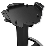 Барный стул вращающийся со спинкой и подлокотниками Douglas Rhombus Синий Велюр варинант исполнения - 5 | Loft Concept в Уфе