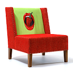 FUN Armchair "Chili Pepper" Red Дизайнерское кресло с цветным принтом варинант исполнения - 2 | Loft Concept в Уфе